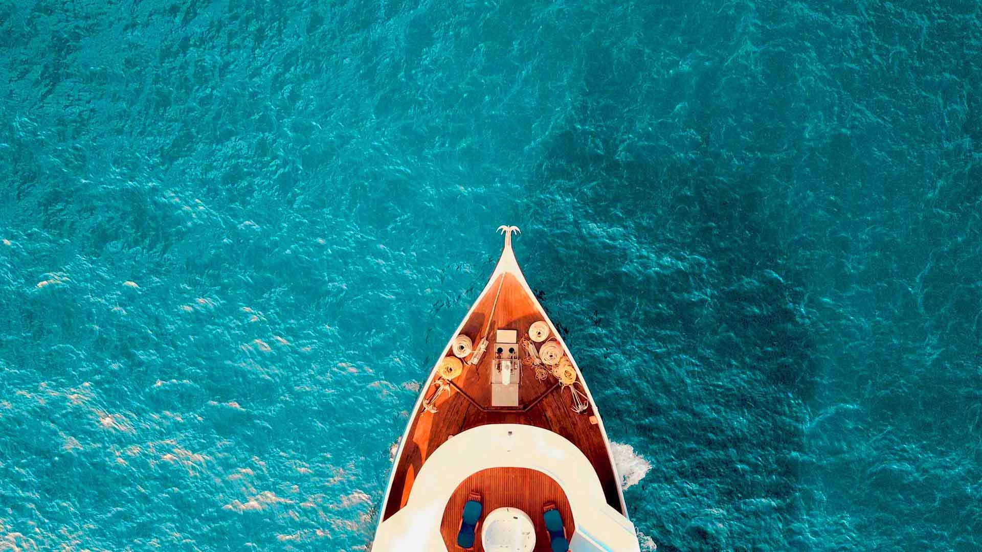 Boat sailing in the ocean