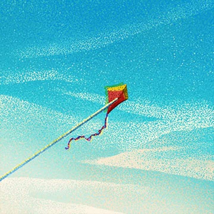 Colorful animation about sky