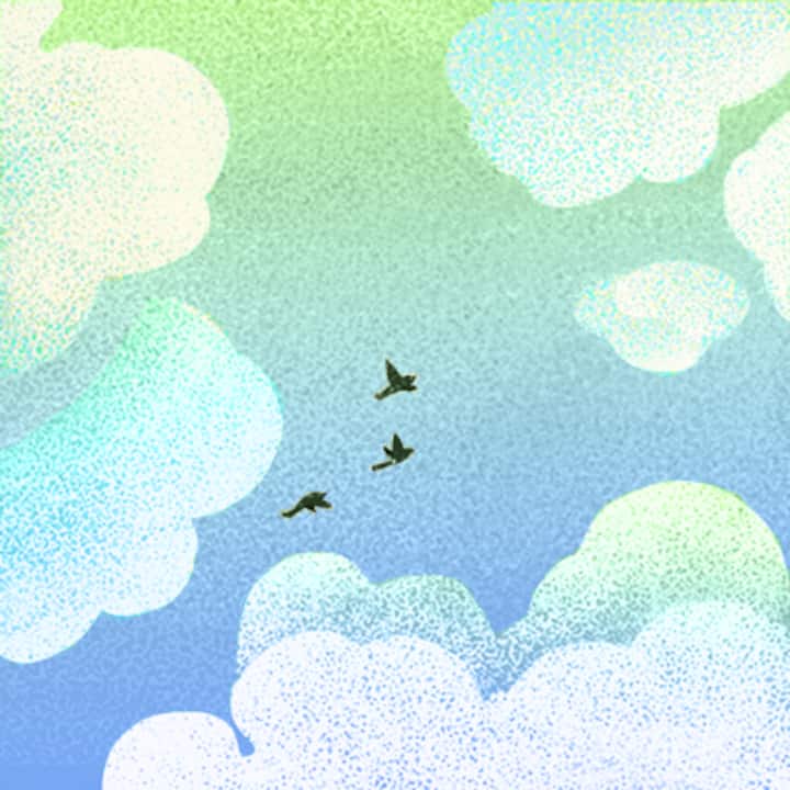 Colorful animation about sky