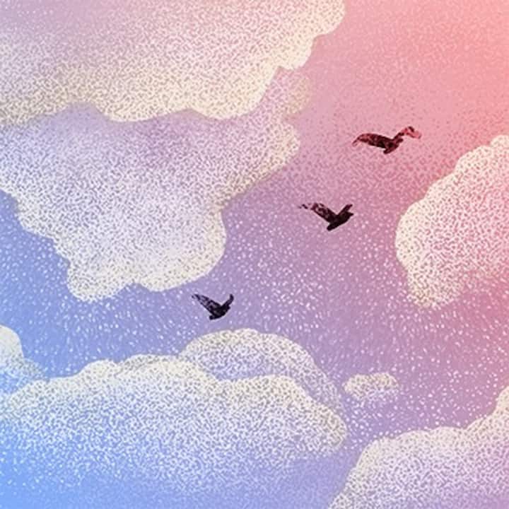 Colorful animation about sky